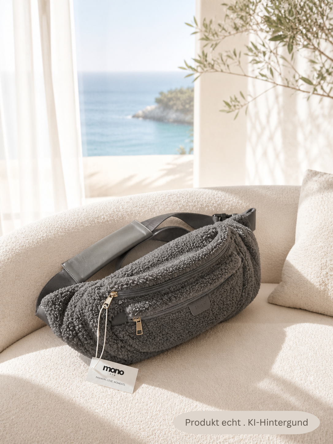 monobag - Cloudy grey - Tasche mit Tragehilfe