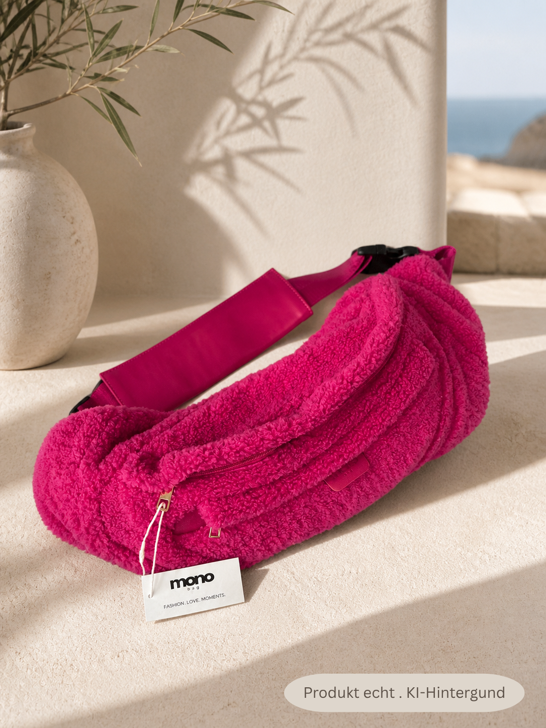 monobag - Wildberry pink - Tasche mit Tragehilfe